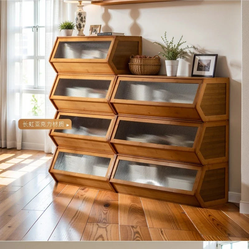 Bucket cabinet, storage cabinet, bedroom, living room, bookshelf, toys, snacks, storage and sorting cabinet can be stacked