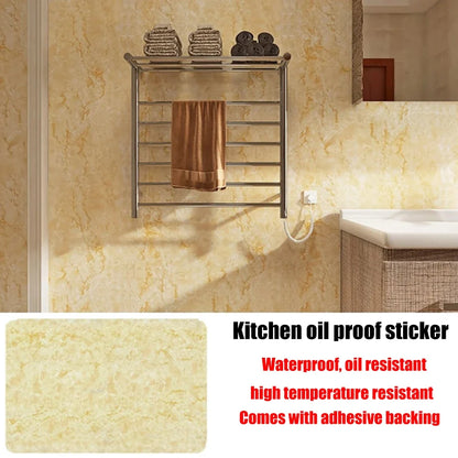40cm New Kitchen Oil-proof Wall Stickers Self-adhesive Stain-resistant High Temperature Kitchen Countertop Protective Wallpaper