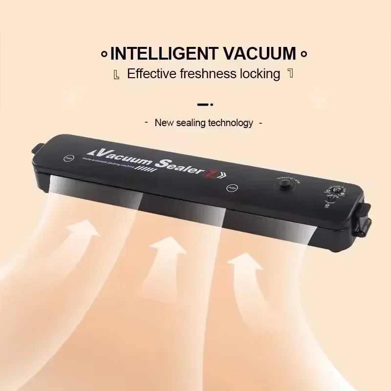 Automatic Portable Design Multi-Functional Kitchen Vacuum Sealer  Air-Tight Food Packaging for Household Preservation sealed bag
