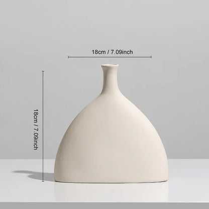 Nordic Style Flower Vase Morandi Geometric Vase Ceramic Art Crafts Bedroom Living Room Desktop Decoration Vase Decoration Home