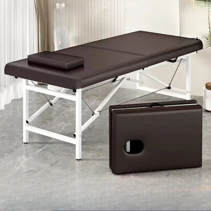 Portable Folding Massage Table Lightweight Adjustable Height Spa Salon Home Therapy Bed Face Cradle Carry Case Furniture