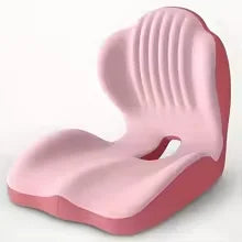 Memory Foam Lumbar Support Cushion - Ergonomic Back Pain Relief for Office Chair & Car Seat, Long Sitting Comfort