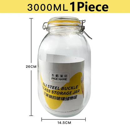 HeY LiLac Glass Jars with Lids Kitchen Airtight Glass Jars Wide Mouth Canning Jars with Clip Top Lids Leak Proof Canisters Jars