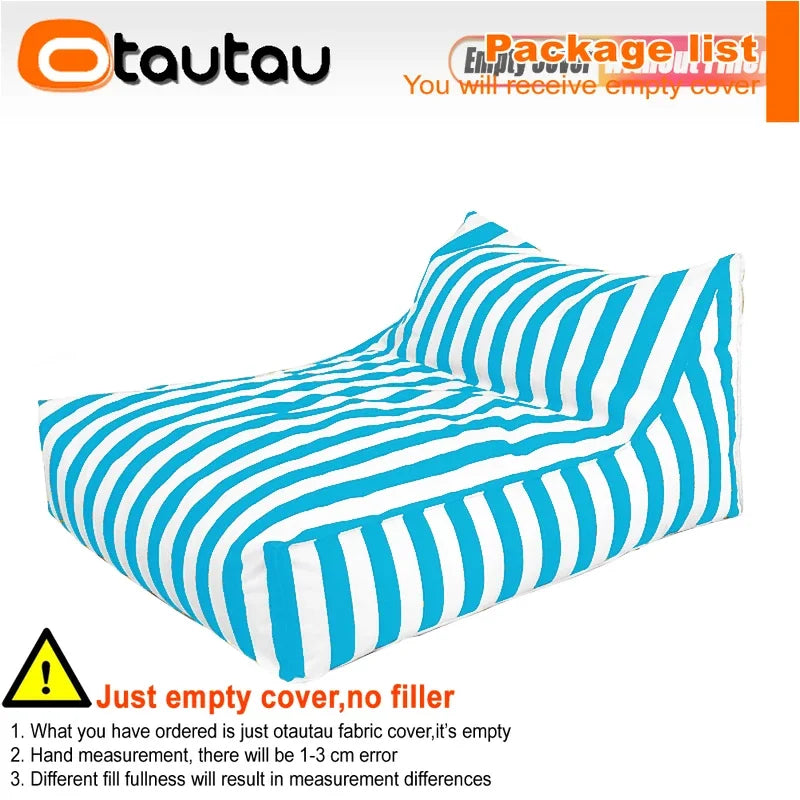 OTAUTAU Outdoor Waterproof Oxford Bean Bag Cover Floats Lounger SF343【No Filler Inside! You Need To Buy Filler By Yourself !】