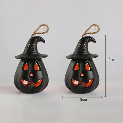 Side Pumpkin Skull Night Light Lamp Double Changing LED Night Light Room Decor Table Desk Lamps Halloween Gifts for Kids Boys