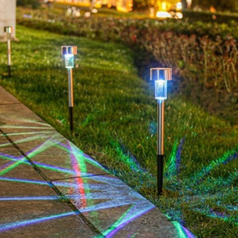 1pcs Solar Outdoor Lights New Garden Lamps Powered Landscape Path Yard Backyard Lawn Patio Decorative LED Lighting Waterproof