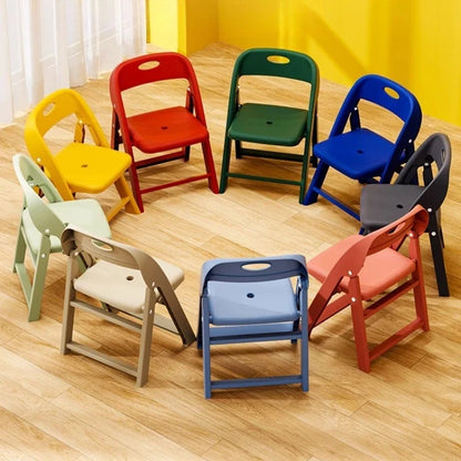 Children Chair Kids Toddler Baby Seat Chair Folding Backrest Non Slip Thickened Stool Sturdy Portable Nursery Kindergarten Home