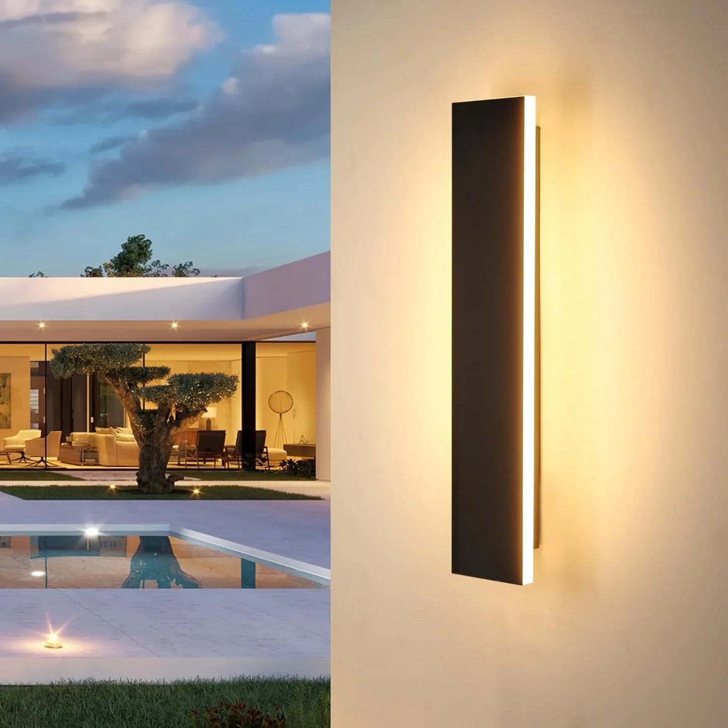 LED Long outdoor wall lamp IP65 Waterproof wall light Aluminum Light Garden Villa porch Sconce Light 110V 220V Sconce Luminaire