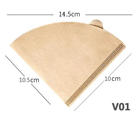 40/100 PCS V-shaped Coffee Filter Paper Coffee Cup Filter Paper 1-4 Pieces of Hand Brewed Coffee Pot Filter Paper Coffee Pot