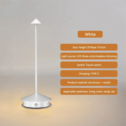 Hotel Rechargeable Table Lamp Creative Dining Touch Led Bar Coffee Pina pro Table Lamp Lampada Da Tavolo Decorative Desk Lamp