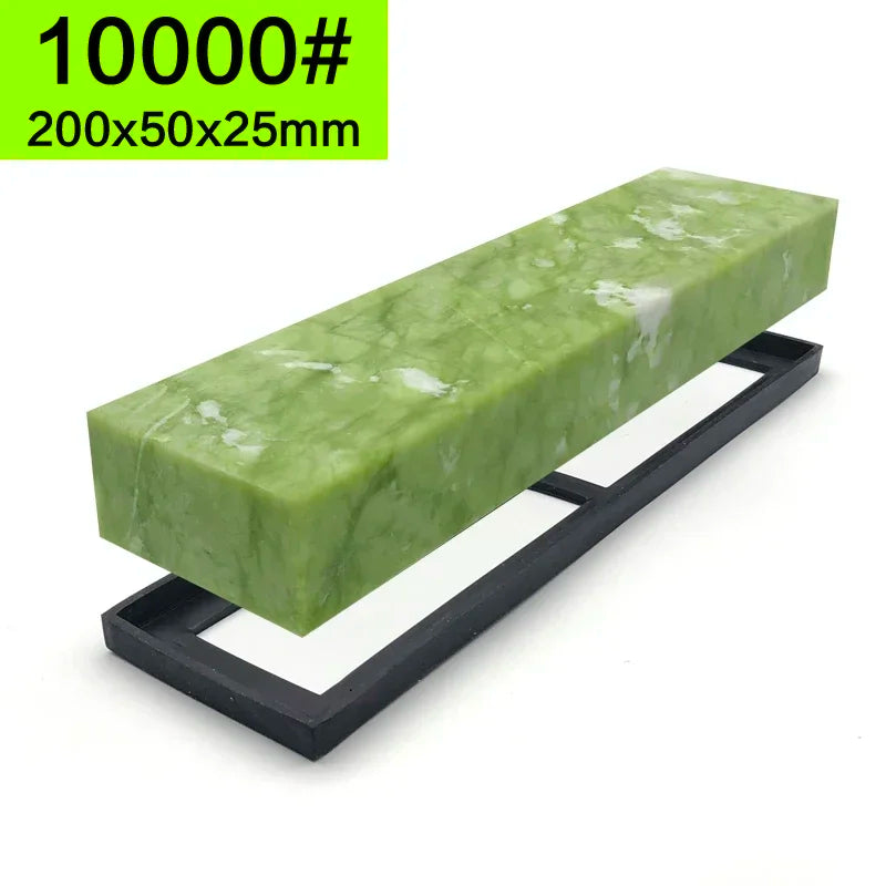Natural 10000 Honing Tool Super Fine Green Agate Stone Polishing Finishing Bar Whetstone Sharpening for Kitchen Knife Sharpener