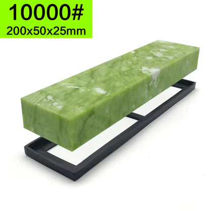 Natural 10000 Honing Tool Super Fine Green Agate Stone Polishing Finishing Bar Whetstone Sharpening for Kitchen Knife Sharpener