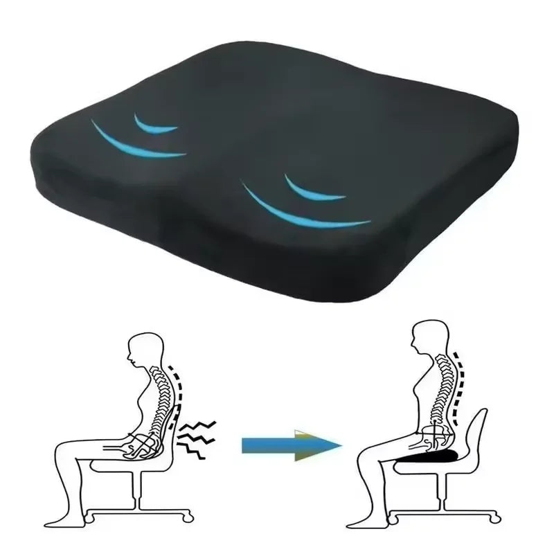 Lumbar Support Cushion for Long Sitting，Ergonomic Coccyx Cushion for Office and Car Chair, Sciatica Pain Relief
