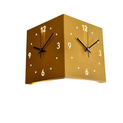 2026Simple and creative corner double-sided wall clock, double-sided clock, living room, silent corner clock, universal