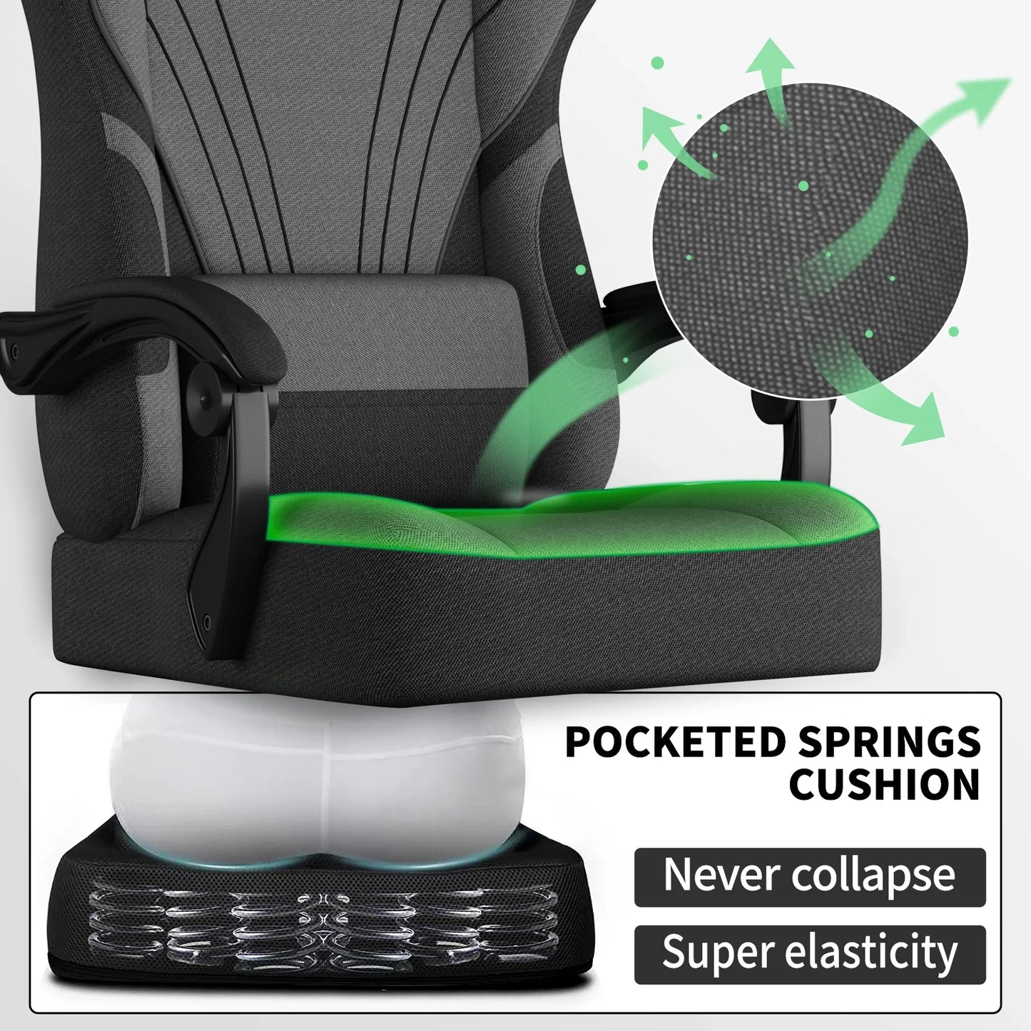 Gaming Chair, Big and Tall Gaming Chairs for Adults with Footrest and Lumbar Support, Comfortable Ergonomic Computer Chair