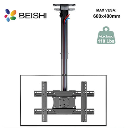 Ceiling TV Mount Full Motion TV Bracket for Most 32-75" Flat Curved TVs/Monitors Swivel Tilt Height Adjustable Hanging TV Mount
