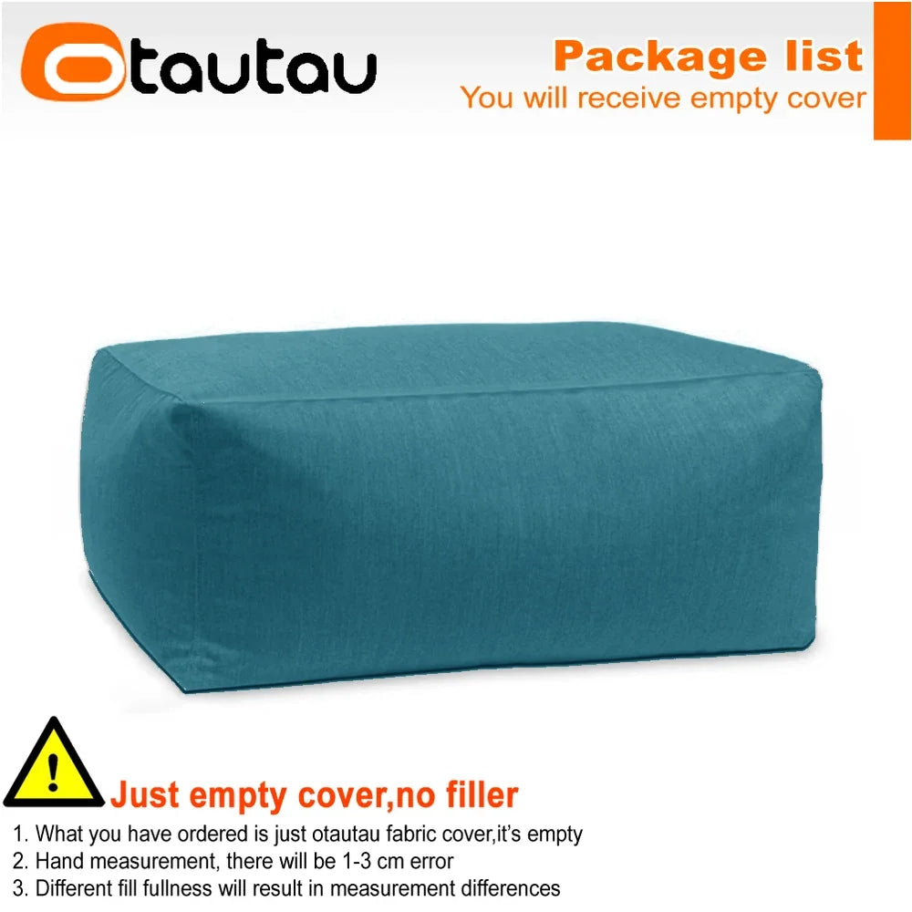 OTAUTAU Outdoor Oxford Bean Bag Cover Swim Pool Float Lounger Beach Club Pouf SF505【No Filler!You Need To Fill It By Yourself!】