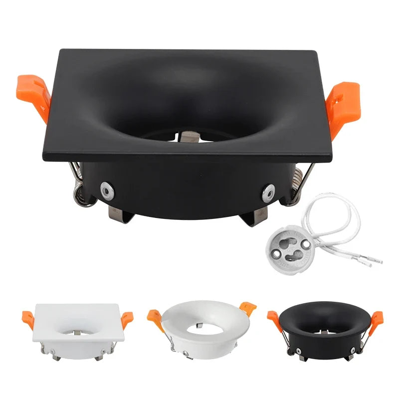 Hot sale 2022LED module MR16 anti-glare led spotlight fixture aluminum round square gu10 embedded led downlight frame