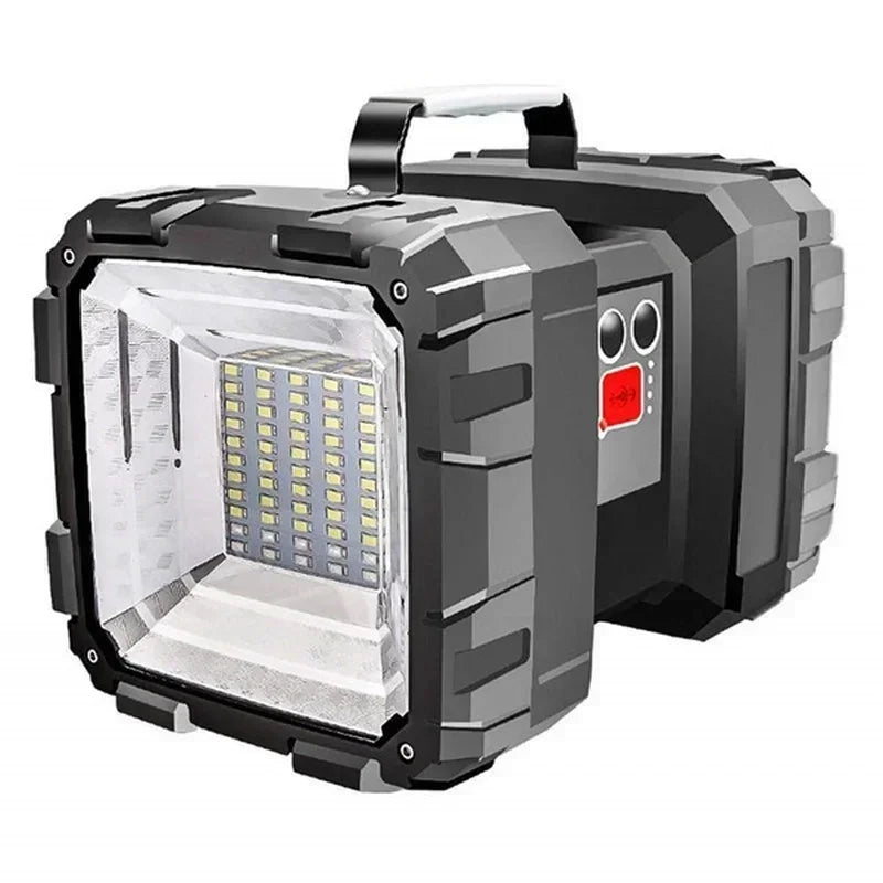 XHP100 Super Bright LED Touch Light Searchlight Double Head Flashlight USB Rechargeable Portable Outdoor Emergency Lights