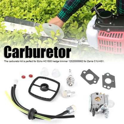 Carburetor Carburetor Kit Hedge Trimmer Aluminum Carburetor Kit Accessory for Echo HC1500 12520005962 for Zama C1U‑ K51
