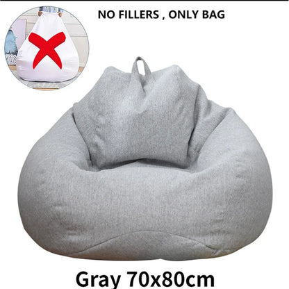 Lazy Sofas Cover Large Bean Bag Cover Without Filler And Sofa Inner Liner Living Room Home Tatami Lounger Comfortable Seat Cover