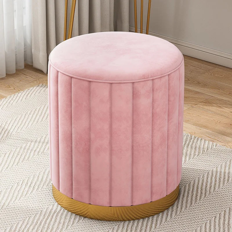 Fashion Storage Stool, Shoe Changing Stool, Makeup Stool, Bedroom Dressing Table Round Stool, New Round Stool with Storage Space