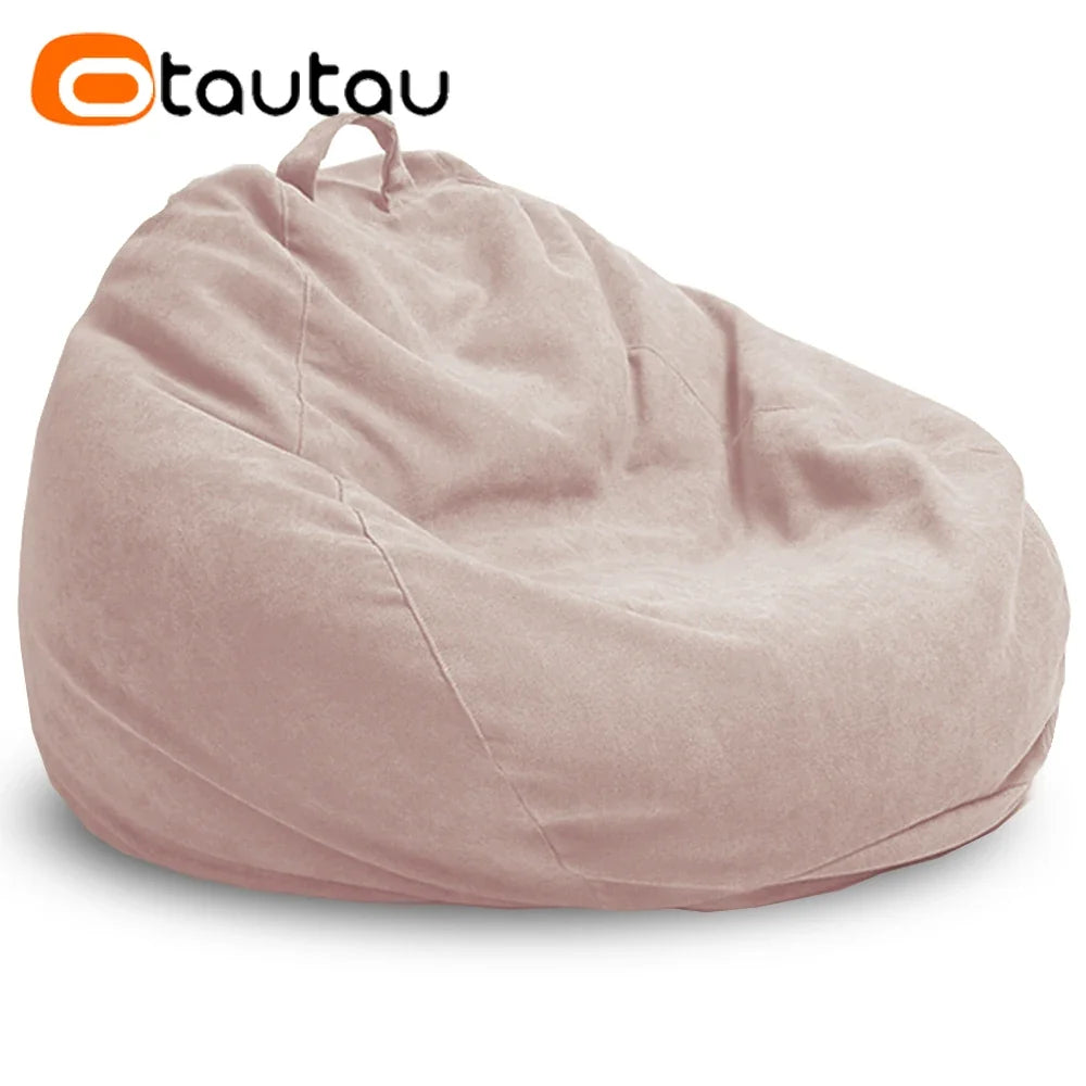 OTAUTAU Thick Waterproof Cotton Bean Bag Cover Without Filler Outdoor Pouf Chair Beanbag Puff Sofa Lounge Recliner Sac DD023