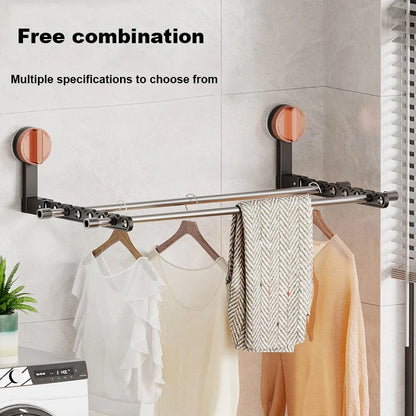 Wall Mount Clothes Hanger Laundry Hanger Dryer Rack Retractable Clothes Rack Wall Hangers for Clothes Closet Clothes Hanger
