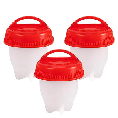 3/6pcs BPA Free Silicone Egg Boiler Steamer Non-stick Silicone Egg Cook Cups Fast Egg Poacher for Breakfast Kitchen Cooking Tool