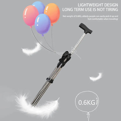 Foldable Cane Easy To Carry Seat Portable Stool Folding Chair Non Slip Handle Super Light Walking Stick For Outdoor Walking