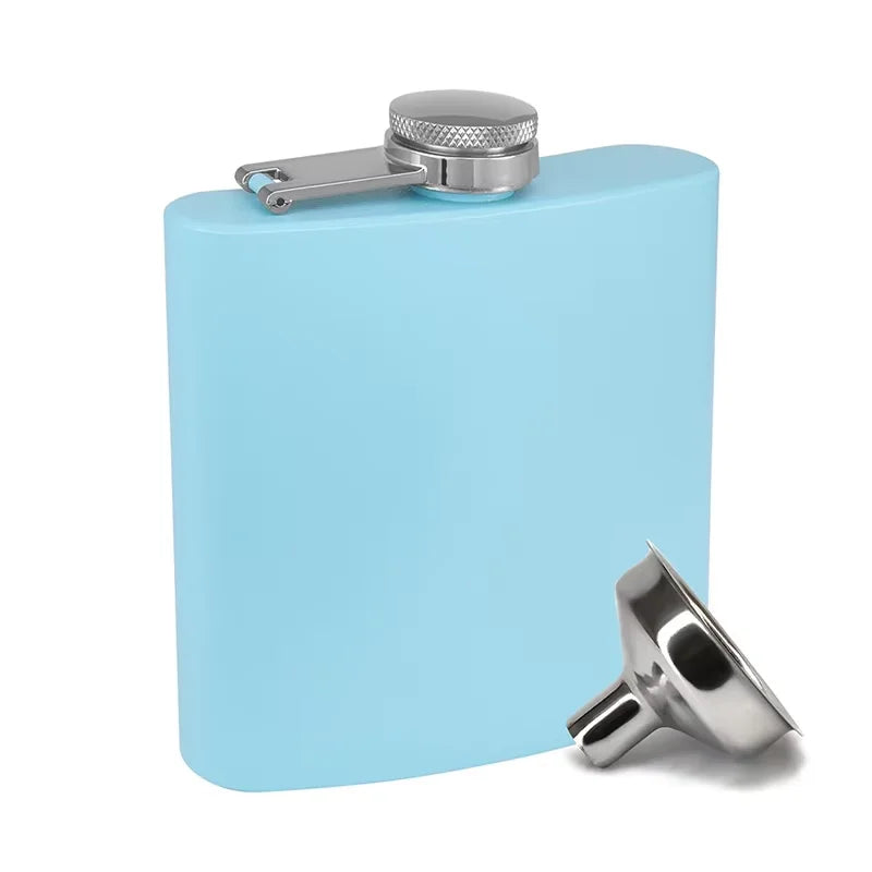 6 oz Stainless Steel Hip Flask with Funnel Leakproof Hip Flask For Alcohol Liquor Bulk Wedding Party Whiskey Flask YY208