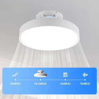Modern LED Invisible Bladeless Ceiling Fan Lights 6speed Remote Control Dimming Fan Lamp Bedroom Restaurant Electric Fans