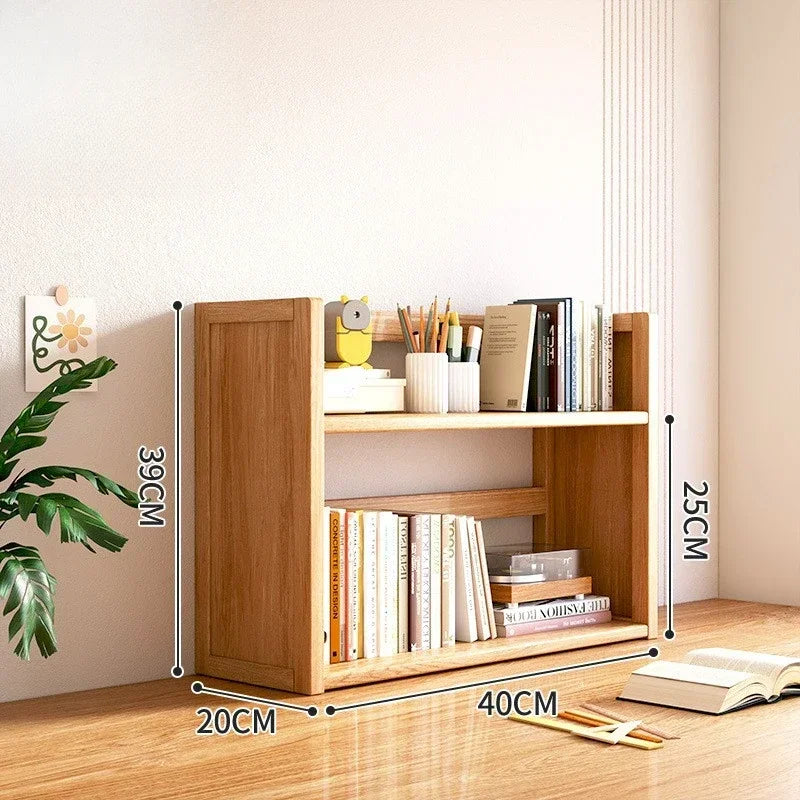 Household Goods Simple Desktop Bookshelf Dormitory Multi-layer Storage Rack Home Student DeskSolid Wood With Extraction Rack