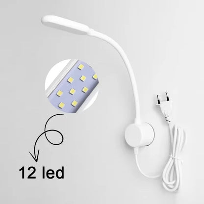 LED Sewing Machine Lighting Lamp Touch dimming Industrial 10/30 Led Light 360° Flexible Adjustable For Base Adsorbed Work Lamps