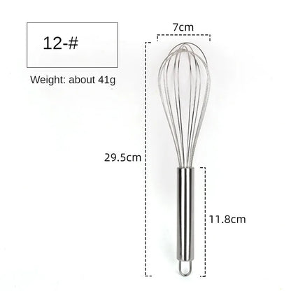 6/8/10/12inch Stainless Steel Egg Stirring Balloon Whisk Manual Egg Beater Mixer Kitchen Baking Utensil Cream Butter Whisk
