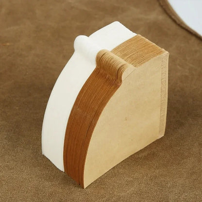 10-100 PCS Coffee Filter Paper V-Shaped Wood Pulp Cone Filter Pour Over 2-4 Cups Natural Drip Coffee Paper Filters Accessories