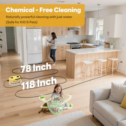 Handheld Steam Cleaner 10s Fast Handheld Heating Steamer for Cleaning 15-in-1 High Pressure Steam Cleaner for Home and Kitchen