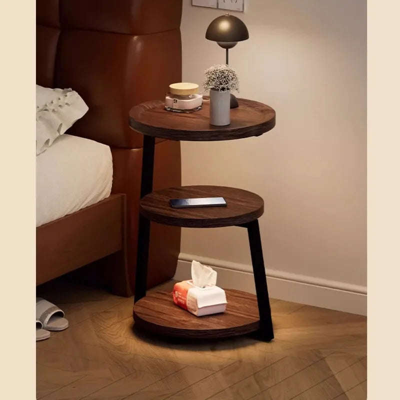 Modern Wooden Nightstand Bedside Table Cabinet Bedroom Furniture 2 Drawers Storage USB Charging Space Saving Furniture Bedroom