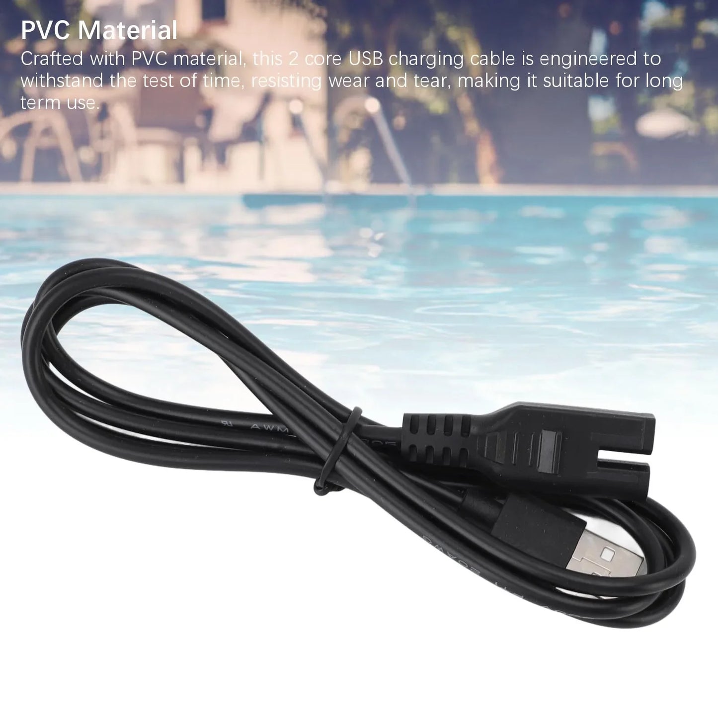 Pool Vacuum Charging Cable PVC Fast Charging Pool Vacuum USB Charging Cord for 28620 28620E CL1704 Rechargeable Handheld Pool