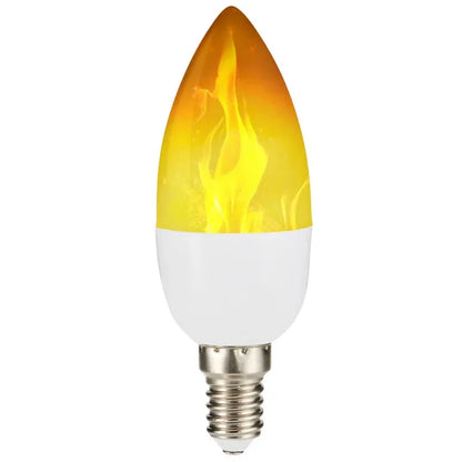 E14 LED Flame Light Bulbs 4 Modes Party LED Flame Effect Light Simulation Fire Lights Bulb Garden Decor Flickering Lamp
