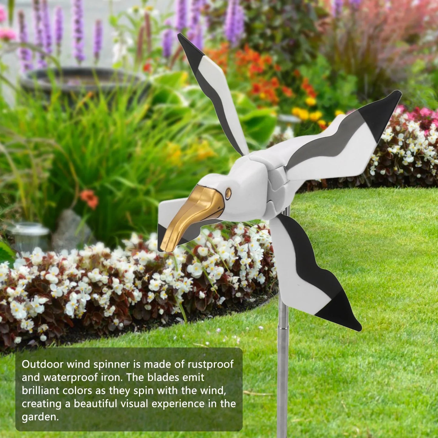 Seagull Windmill Weatherproof Fade Resistant Stable Decorative Easy To Install Seagull Garden  for Patio