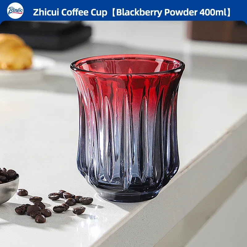 Bincoo High End Coffee Cup Elegant Retro Glass for Americano Dirty Flat White Espresso and Latte Available in 90/200/240/400ml