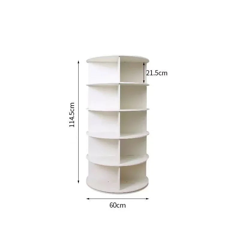 Multifunctional rotating shoe rack storage rack household bag toy floor-standing 360-degree rotating storage rack display rack