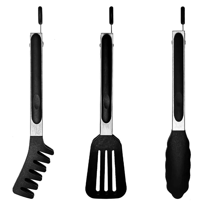 9 12 inch Kitchen Tongs For Cooking with Silicone Tips Heat Resistant Locking Cooking Tongs Non-Stick Food Tongs YY211