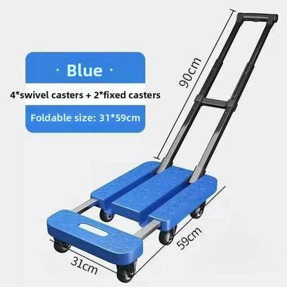 Folding Garden Wagon Heavy Duty Collapsible Utility Cart Portable Foldable Hand Truck Quiet Wheels All Terrain Grocery Camping