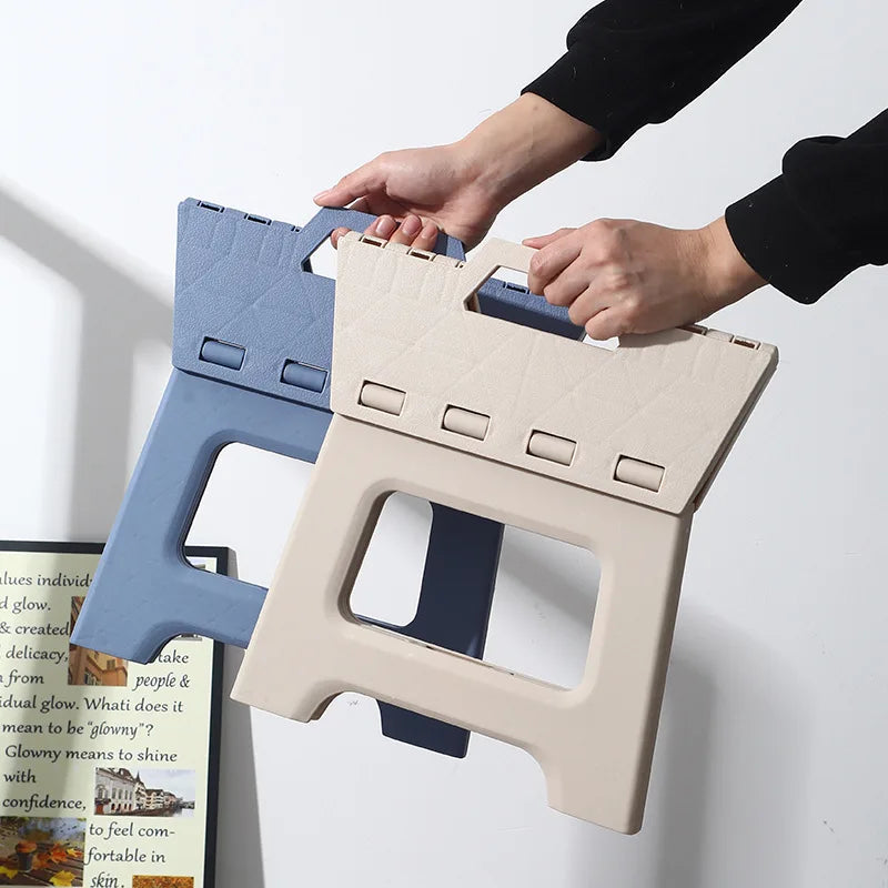 Folding stool, portable outdoor bench, low plastic, easy to carry, suitable for street vending, thickened stool, small household