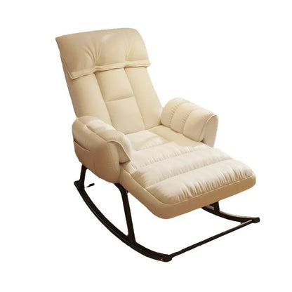 Lazy rocking chair Home retro balcony Leisure folding reclining chair Sofa chair Bedroom Single person can sit and lie down