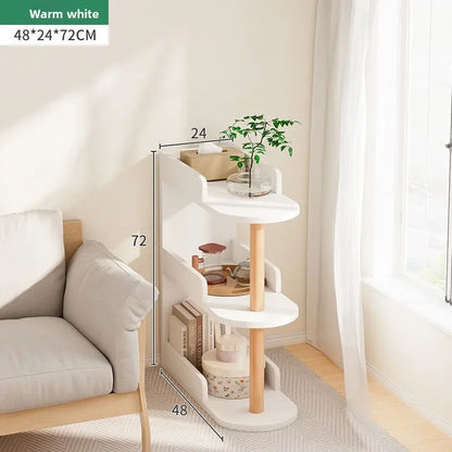 Bedroom bedside clip gap storage shelf storage cabinet small bookshelf floor rack
