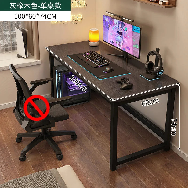 Ergonomic Computer Desk Gaming Desk Folding Adjustable Height Office Study Table Space Saving L Shaped Small Room Furniture