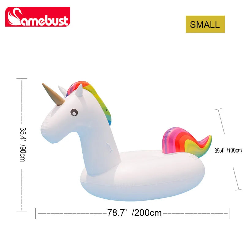Camebust Inflatable Floating Swimming Pool Floats Unicorn Rider Animal Pool Floatsing Water Lounge Party Decoration